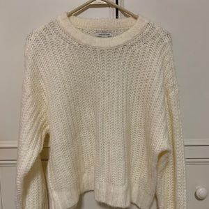 Cream white sweater